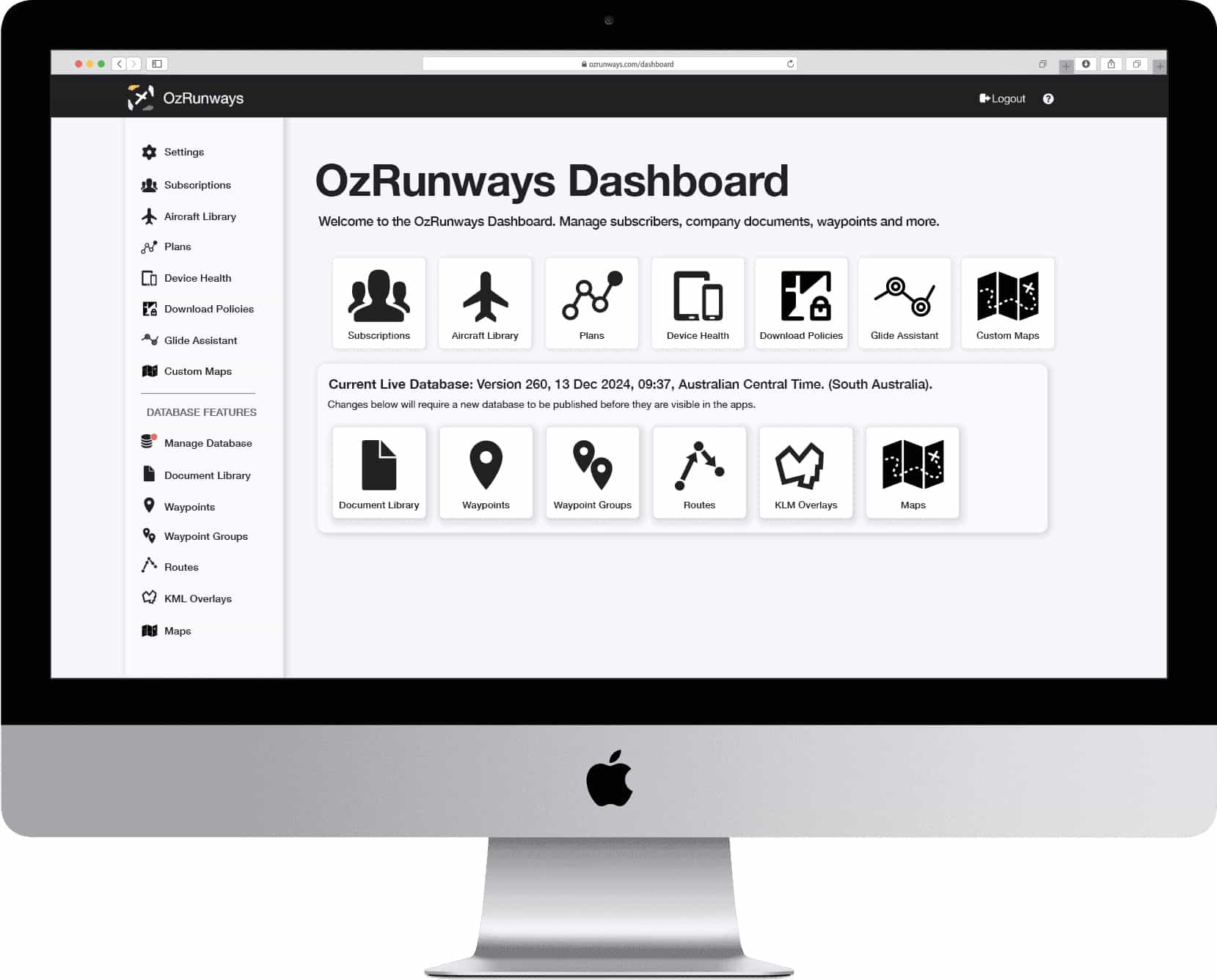 OzRunways Dashboard